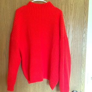 Cute bright orange oversized sweater